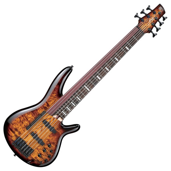 Ibanez SRAS7 Fretted & Fretless Bass 2018, Dragon Eye Burst