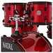Natal EVO 20'' Fusion Drum Kit with Hardware & Cymbals, Red
