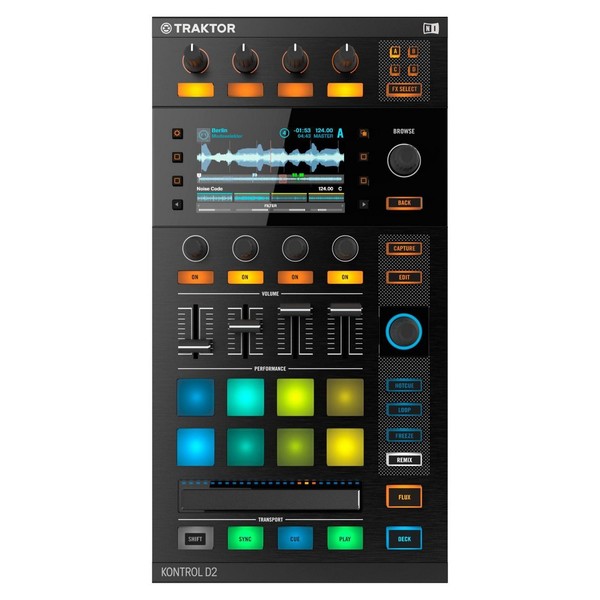 Native Instruments Traktor Kontrol D2 Controller with Visual Display - Top