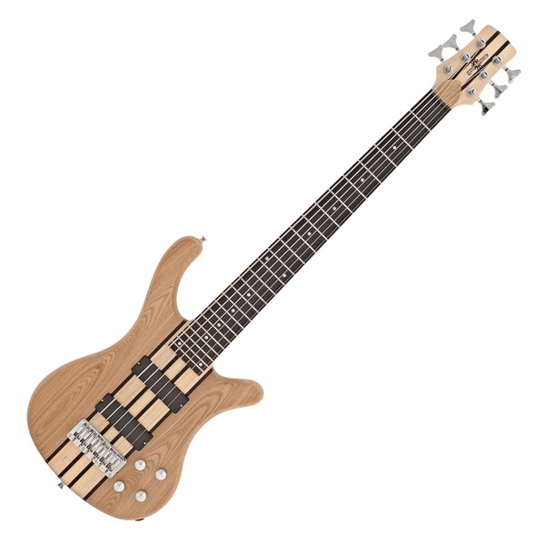 Oregon 6 String Neck Thru Bass Guitar by Gear4music, Natural