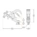 Global Truss 5073-1B Self Locking Easy Clamp, Dimensions