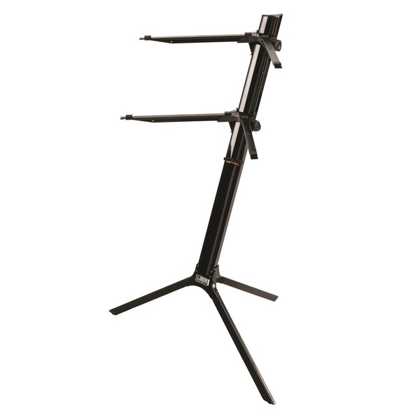 Quiklok SL/911ALU BK Slim Dual-Tier Aluminium Keyboard Stand, Black 1