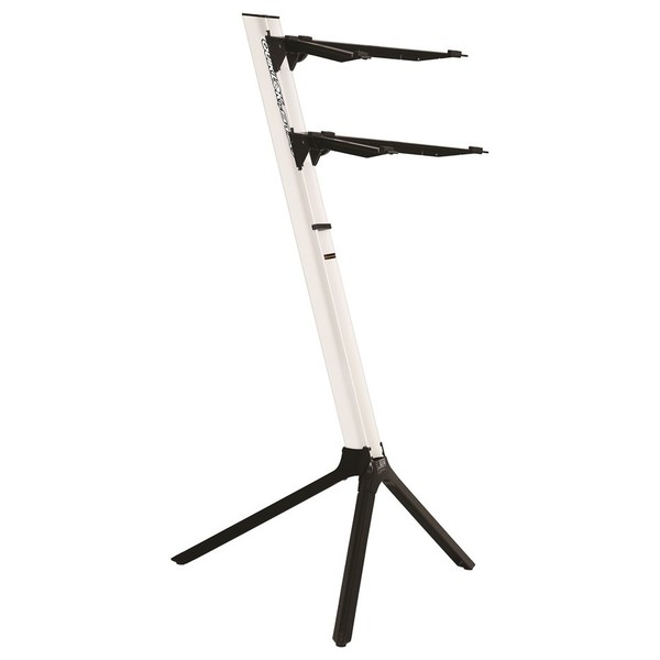 Quiklok SL/911ALU WH Slim Dual-Tier Aluminium Keyboard Stand, White 1