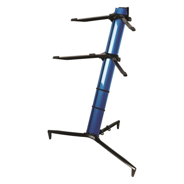 Quiklok SL/913ALU BL Tower Dual-Tier Aluminium Keyboard Stand, Blue 1