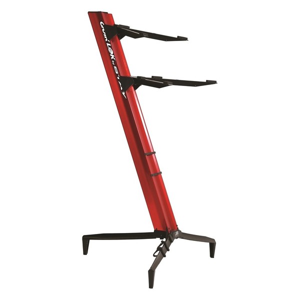 Quiklok SL/913ALU RE Tower Dual-Tier Aluminium Keyboard Stand, Red 1