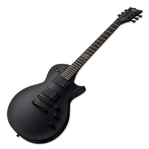ESP LTD NERGAL-6, Black Satin- Angle