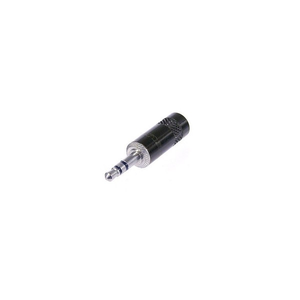 Rean NYS231B 3-Pole Male 3.5mm Plug, Black Metal Handle 1