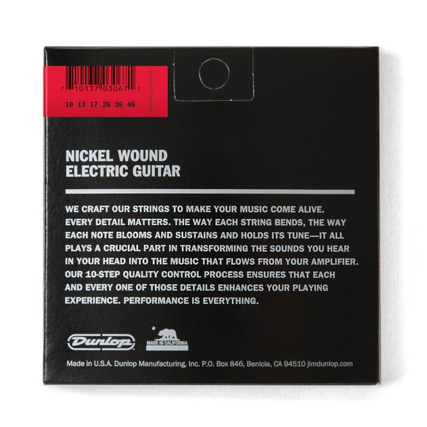 Dunlop Medium Nickel 6 String Electric Guitar Strings, 10-46