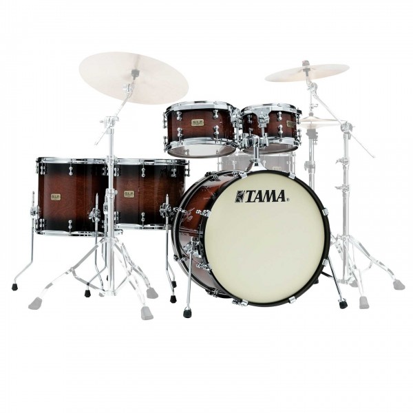 Tama SLP Dynamic Kapur 22'' 5pc Shell Pack, Gloss Black Kapur Burst