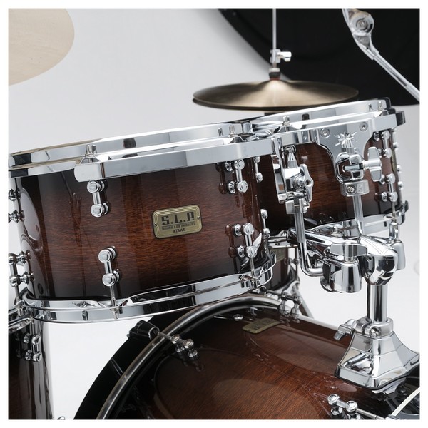 Tama SLP Dynamic Kapur 22'' 4pc Shell Pack, Gloss Black Kapur Burst