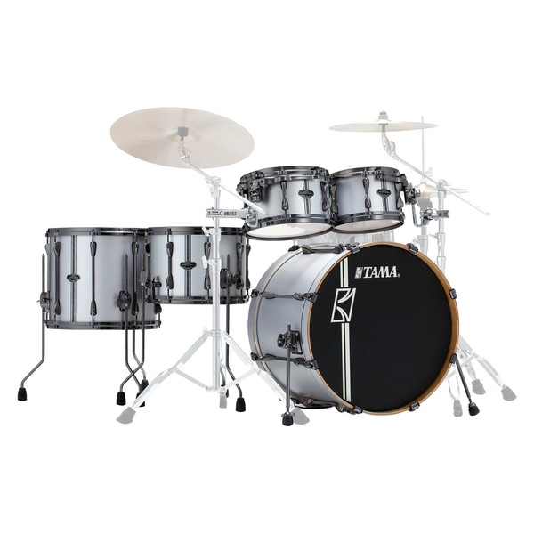 Tama Superstar Hyper-Drive 22" 5pc Duo Kit, Satin Silver Black Stripe