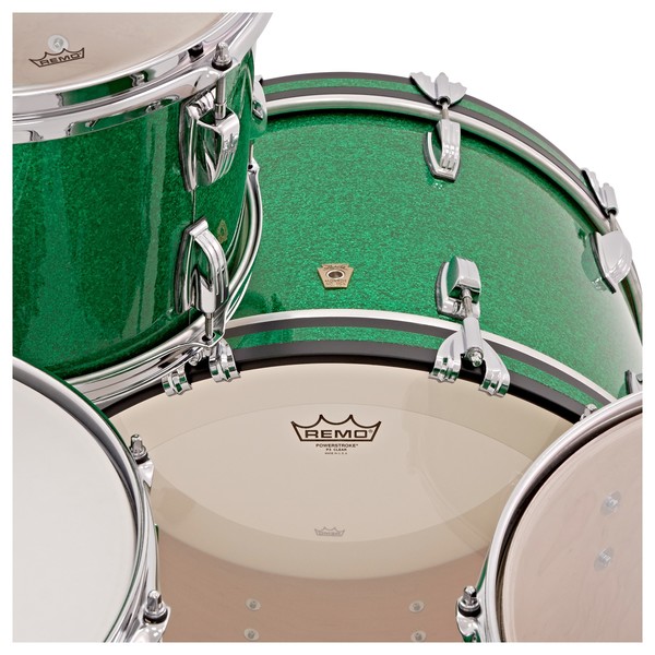 Ludwig Classic Maple Shell Pack, Green Sparkle w/ Free Matching Snare