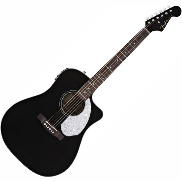 Fender Sonoran SCE V2 Electro Acoustic Guitar, Black - B-Stock