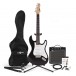 Kompletny zestaw: gitara elektryczna LA, kolor czarny + akcesoria