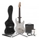 Kompletny zestaw: gitara elektryczna LA, kolor srebrny + akcesoria