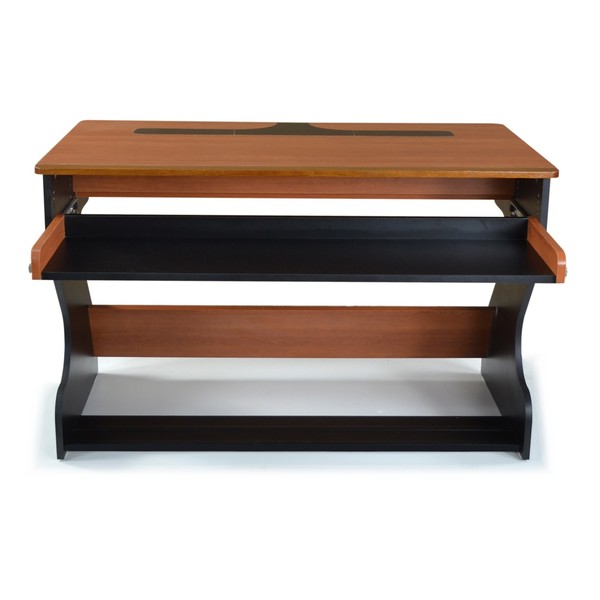 Zaor Studio Desk, Black Cherry - Front Empty