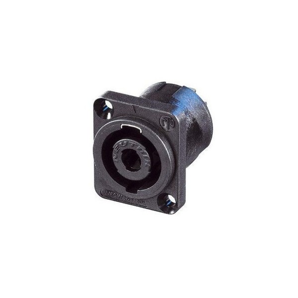 Neutrik NL4MP-UC 4-Pole Male SpeakON Chassis Connector, D-Size, Black 1