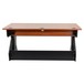 Zaor Studio Desk, Black Cherry - Rear