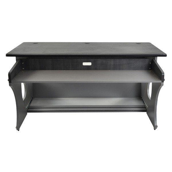 Miza Z Studio Desk, Grey Wenge - Front