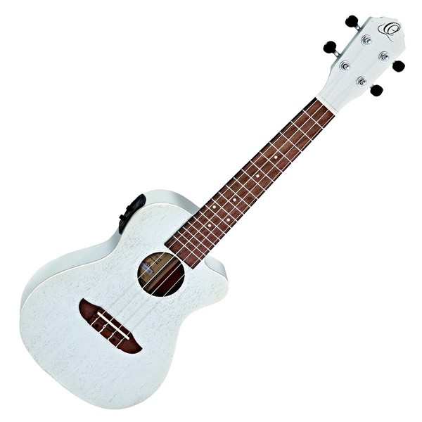 Ortega RUSILVER Electro Acoustic Concert Ukulele, Silver