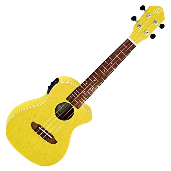 Ortega RUSUN Electro Acoustic Concert Ukulele, Yellow