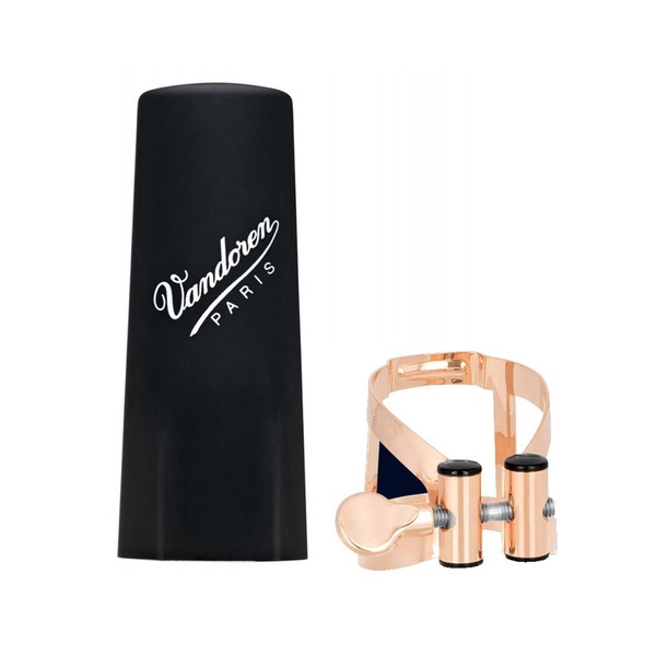 Vandoren M/O Clarinet Bb Ligature, Pink Gold Plated, Plastic Cap