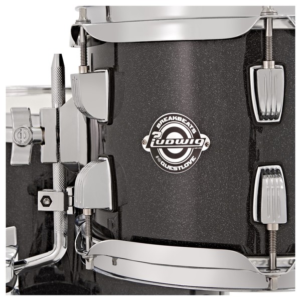 Ludwig Breakbeats Questlove 16in 4Pc Shell Pack, Black Gold Sparkle