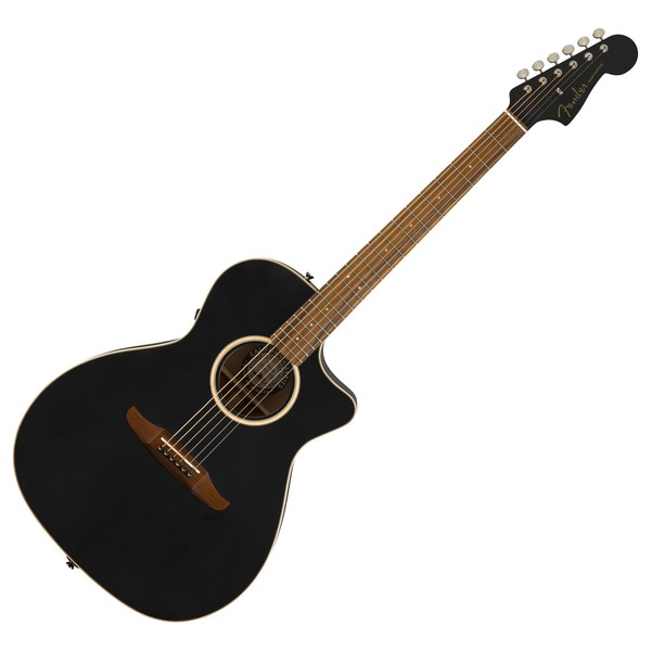 Fender Newporter Special Electro Acoustic w/ Bag, Matte Black Front View