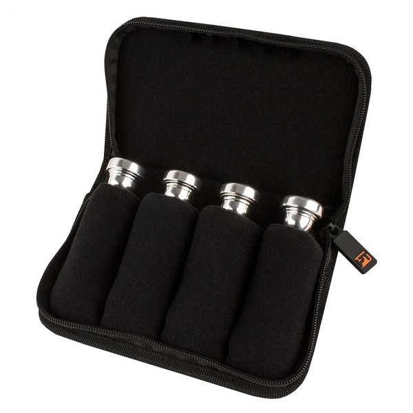 Protec Small Brass Mouthpiece Pouch with Zip, 4 Piece