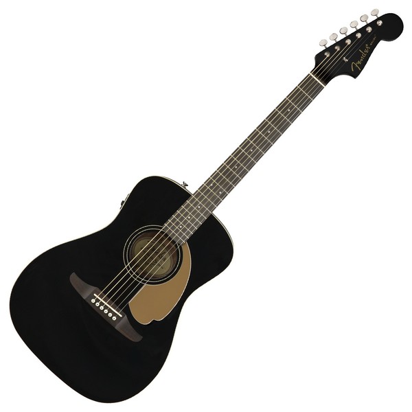 Fender Malibu Player Electro Acoustic, Jetty Black Front View