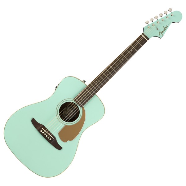 Fender Malibu Player Electro Acoustic, Aqua Splash Front View