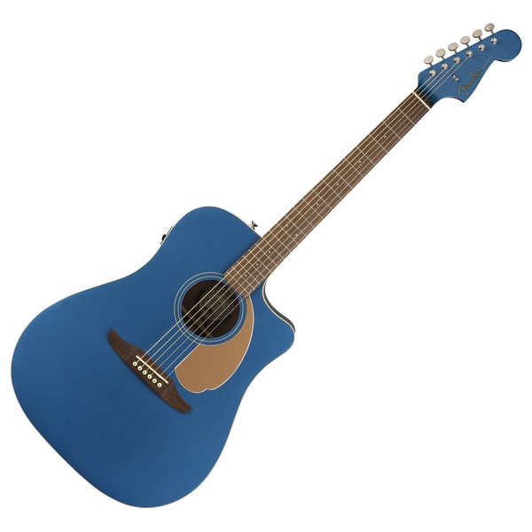 Fender Redondo Player Electro Acoustic, Belmont Blue Front View