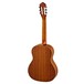 Ortega R122L-3/4 Nylon String Left Handed, Satin Natural- Back