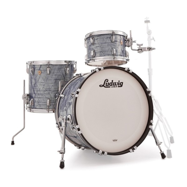 Ludwig Classic Maple Shell Pack, Blue Pearl w/ Free Matching Snare