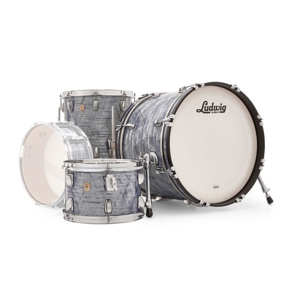Ludwig Classic Maple Shell Pack, Blue Pearl w/ Free Matching Snare