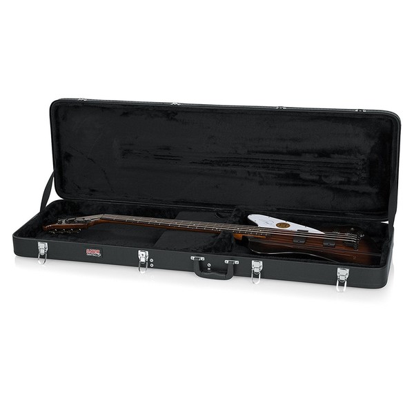 Gator GWE-TBIRD-BASS Case Open View, No Guitar Included