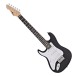 3/4 LA Left Handed Electric Guitar by Gear4music, Black