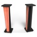 Miza V42 Studio Monitor Stand, Black Cherry - Front & Back
