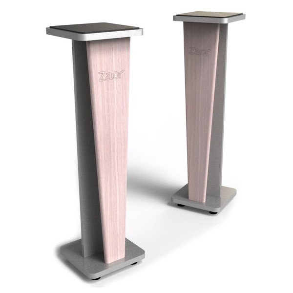Zaor Miza V42 Stand, Grey Oak (Pair) - Bundle