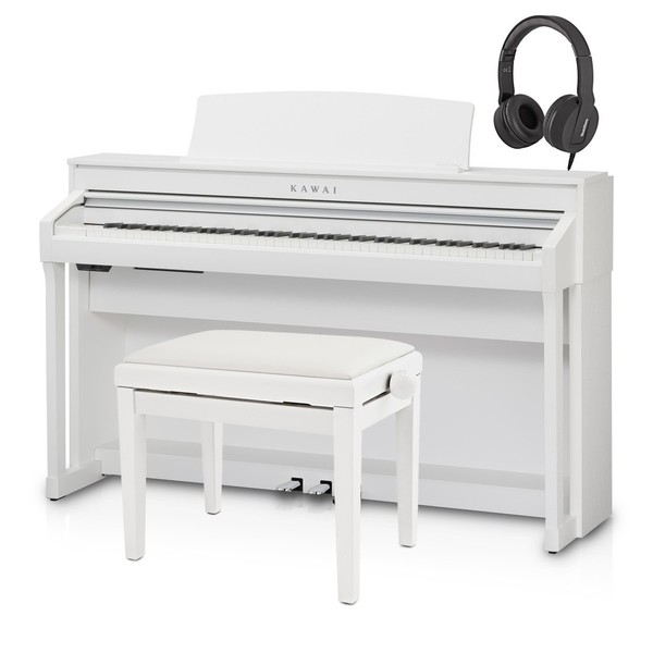 Kawai CA58 Digital Piano Package, Satin White