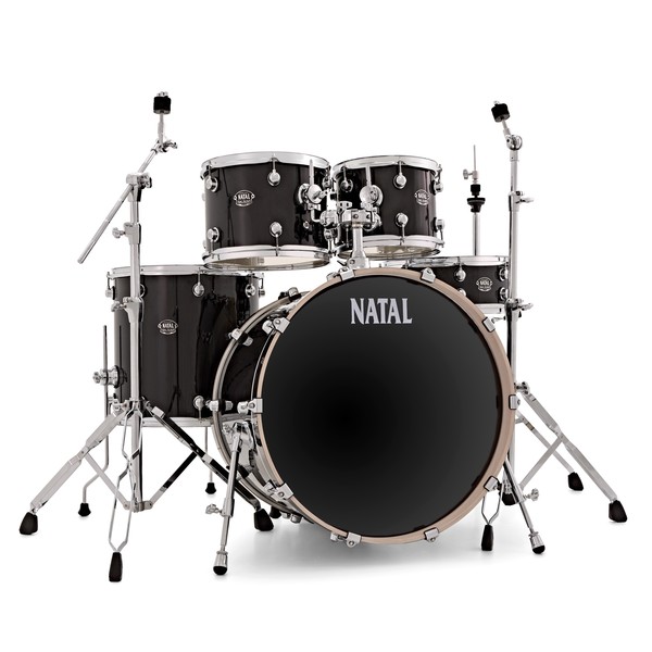 Natal Arcadia Poplar 5pc 22" Drum Kit w/ Hardware, Black