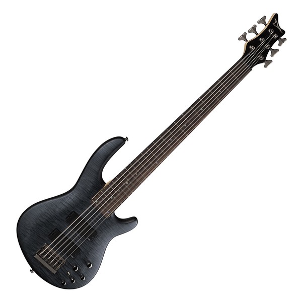 Dean Edge 6 Flame Top 6 String Bass, Black Satin