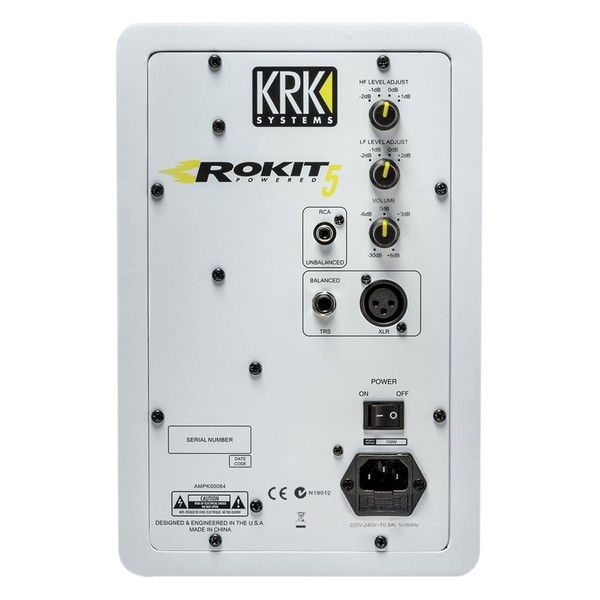 Rokit RP5 G3 Active Studio Monitor - Rear