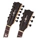 Brooklyn Double Neck Guitar by Gear4music, Black Hardware