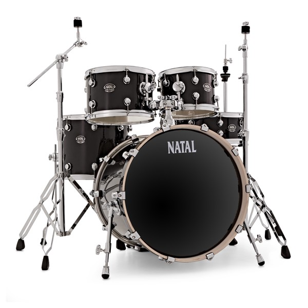 Natal Arcadia Poplar 5pc 20" Drum Kit w/ Hardware, Black