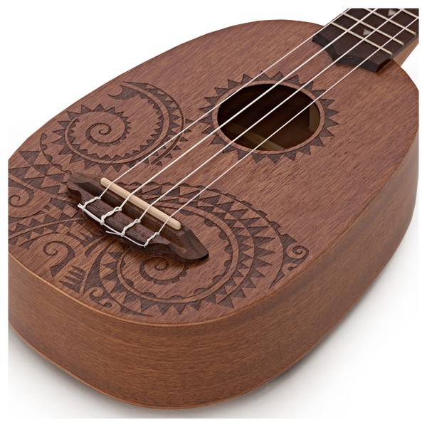 Luna Tattoo Soprano Pineapple Ukulele + Gig Bag