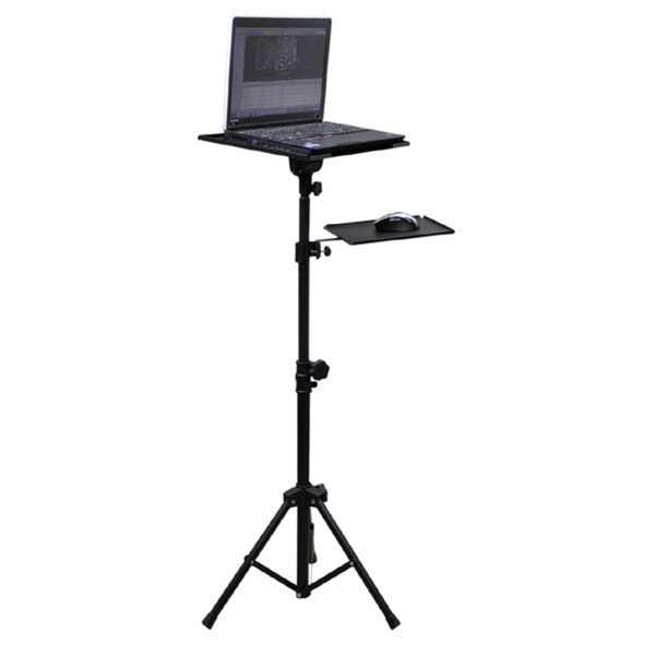 Electrovision Height Adjustable Tripod Laptop Stand with Mouse Shelf