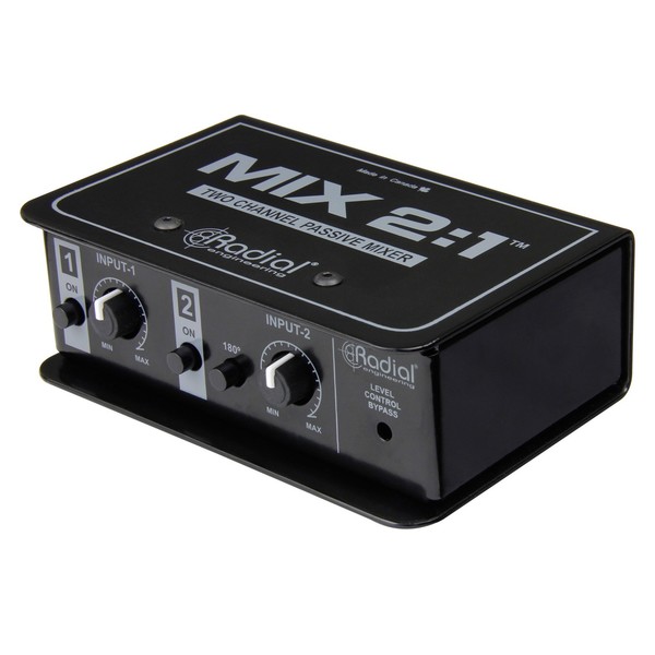 Radial MIX 2:1 Two Channel Audio Combiner & Mixer - Side View