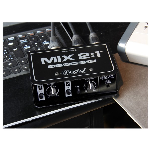 Radial MIX 2:1 Two Channel Audio Combiner & Mixer - Lifestyle 1
