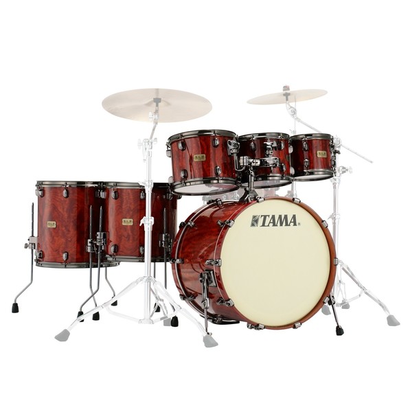 Tama SLP G-Bubinga 22'' 6pc Shell Pack, Quilted Bubinga